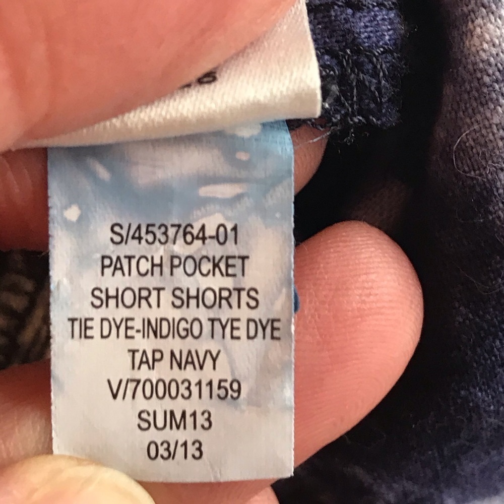 GAP Women’s Tie Dye Patch Pocket Shorts Blue 14 - Picture 11 of 11